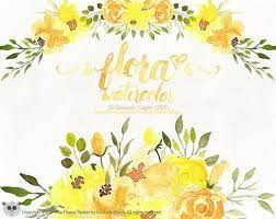 Watercolor Flora 01 Clipart Flowers Clipart Flower Floral Etsy Disenos De Unas Invitaciones Fondos