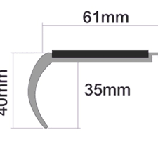 Check spelling or type a new query. Treads Stair Nosings Mr1 Single Channel Bull Nose Shape