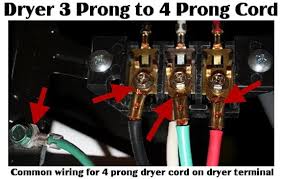 There should be a wiring diagram on the back of the dryer. Dryer Power Cord 3 Prong To 4 Prong How To Wire