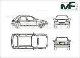 Ford Fiesta 5 Doors Old 2d Drawing Blueprints Model Copy Blueprints Citroen C1 Ford Fiesta