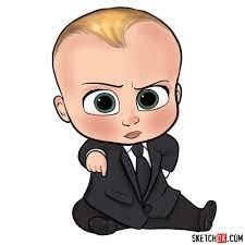 How To Draw The Boss Baby In A Formal Suit Boss Baby Baby Sketch Baby Drawing