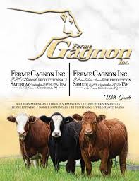 Ferme Gagnon Inc 22nd Annual Production Sale By Bohrson Marketing Services Ltd Issuu