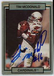1990 action packed football cards. Tim Mcdonald Autographed Signed Auto 1990 Action Packed Card 215 Phoenix Cardinals Certified Authentic