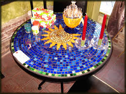 Sun Table With Images Mosaic Patio Table Mosaic Tile Table Tile Patio Table