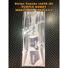Walau bagaimana, yamaha 125zr warna merah dan biru masih kekal dijual. Stripe Sticker Cover Set Yamaha 125zr 8 Purple Robot Moritaka Nos