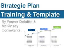 Strategic Plan Training Template By Former Deloitte Mckinsey Consultants Strategic Planning Template Strategic Planning Simple Business Plan Template