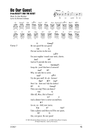 Be Our Guest From Beauty And The Beast Guitar Chords Lyrics