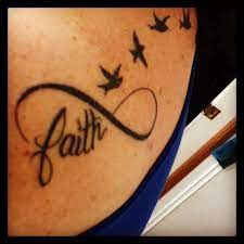 Some reason why you should tattoo your body. Faith Birds Infinity Tattoo Faith Tattoo Faith Infinity Tattoos Infinity Tattoo Designs