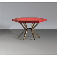 marie claude de fouquieres table de salle a manger vers 1970 a patinated steel and resin dining table by marie claude de fouquier furniture table side table
