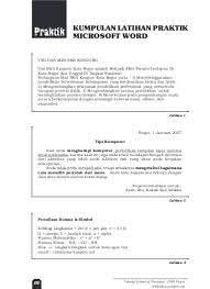 Download kumpulanlatihan praktik microsoft word disini soal latihan microsoft word 2007 format coloum dan drap c ap. Kumpulan Soal Latihan Praktik Word Kls X