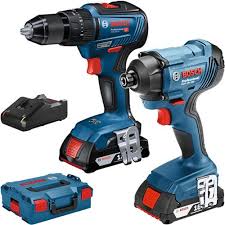Bosch 18v Gsb 18v 55 Combi Drill Gdr 18v 160 Impact Driver 2x 2ah In 2020 Impact Driver Bosch Bosch Tools
