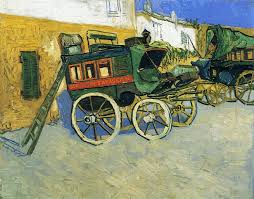 La tonalité est dans le titre : The Tarascon Diligence 1888 Vincent Van Gogh Wikiart Org