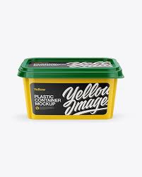 450g Plastic Container Mockup Front View High Angle Shot In Pot Tub Mockups On Yellow Images Object Mockups Mockup Free Psd Free Psd Mockups Templates Mockup Psd