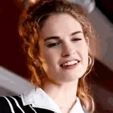 Lily James Smile GIF