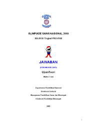 Pa urip, pembahasan soal pilihan ganda osp kimia tahun 2014 sudah ada? Soal Dan Pembahasan Osp Kimia 2009
