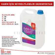 Kabin Icin Seyreltilebilir Dezenfektan Oteller Teklif Kaptan