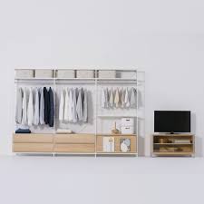 muji無印良品 ユニットシェルフ キッチンからワードローブ avラックへ くらしの変化とともに自由に仕様を変えられる収納 使い勝手に応じて一つひとつのパーツが選べるので 用途 ciaonihon japan lifest ユニットシェルフ クローゼット 収納 無印