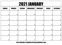 These calendars are designed to be used by people of all walks of life. January 2021 Calendar Free Blank Printable Templates