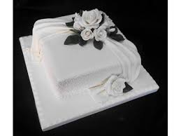 Pin By Heavenly Sweet On Single Tier Cakes Silver Wedding Cake Square Wedding Cakes Luxury Wedding Cake