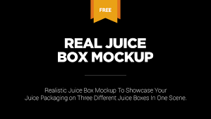 Free open empty box mockup to showcase your branding mailing packaging in a photorealistic style. Free Juice Box Mockup On Behance