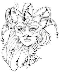 carnivale lines by luscyart on deviantart dessin carnaval coloriage masque lego licorne