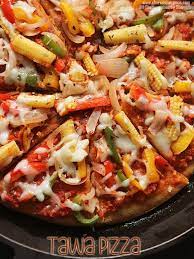 Tawa Pizza Recipe Without Oven Stove Top Pan Pizza No Yeast Pizza Recipe Sharmis Passions Recipe Breakfast Recipes Indian Indian Food Recipes Veg Pizza