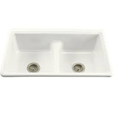 Shop vintage tub for all types of undermount kitchen sinks. Kohler Deerfield Cast Iron Undermount Kitchen Sink With Smart Divide 5838