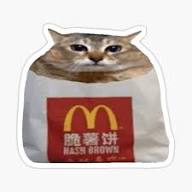 The Hash brown Cat" Sticker for Sale by MasynsMiniStore | Redbubble