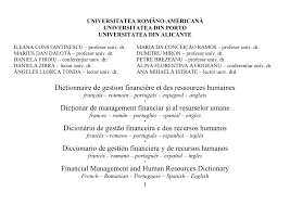 To the attention of the financial department Pdf DicÅ£ionar De Management Financiar Si Al Resurselor Umane Francez Roman Portughez Spaniol Englez