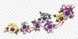 1,000 free purple flower border clipart in ai, svg, eps or psd. Purple Flower Clipart Flower Garland Vintage Pansy Border Free Transparent Png Clipart Images Download