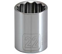 Mar 30, 2020 · 22 millimeters equals.86614 inches, just a bit less than a full inch. Apex Tool Group 36109 Master Mechanic 1 2 Inch 22mm 12 Point Metric Shallow Socket 052088001950 2