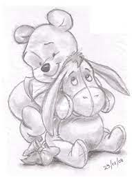How to be happy in life? Pooh And Eeyore Disney Drawings Sketches Disney Drawings Disney Sketches