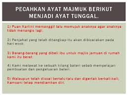 Ayat tunggal terdiri daripada satu subjek dan satu predikat.2. Contoh Ayat Tunggal Dan Ayat Majmuk Kata Hubung Dan Ayat Majmuk Flip Ebook Pages 1 9 Anyflip Anyflip Live Worksheets Malay Bahasa Melayu Bm Tatabahasa Ayat Tunggal Dan Ayat Majmuk Susilibra