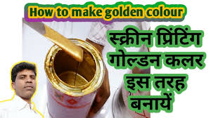 Do you have to mix and match colors to make gold? How To Make Golden Colour Golden Colour Kaise Banaye Screen Printing Gold Ink Youtube