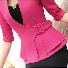 New Fashion Design Women Half Sleeve V Neck Coat Blazer Elastic Slim Waist Plus Size Office Tops Women Clothing Jackets For Women Blazer Fashion Fashion