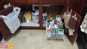 under kitchen sink cabinet organization
