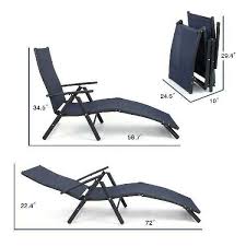 Patio Lounge Chairs Adjustable Aluminum Textilene Blue Fabric 2ps Set Sun Bed 726084335295 Ebay In 2020 Patio Lounge Chairs Garden Swing Hammock Patio Chairs
