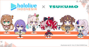 hololive Indonesia x Tsukumo collaboration begins February 16: Stuffed Toy,  Acrylic Key Chain, and a Can Badge set of 6 will be on sale — hololive TODAY
