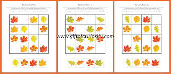 Cut off the words at the bottom. Fall Leaves Sudoku Free Printable Gift Of Curiosity