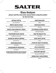 A pair of metal strips provide reliable contact between you and the. Salter 9163 Gygl3r 9150 Bk3r 9163 Bkgl3r Instruction Manual Manualzz