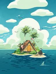 Private Island An Art Print By Sam Bosma Animation Art Landscape Illustration Art Background