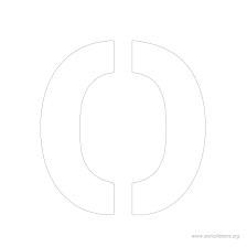 Big alphabet stencil letters or numbers . 5 Inch Stencil Letters Stencil Letters Org