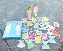 Vintage 1950's Wood Dolls Sally & Sue Will Play With You Paper Dolls  Original