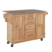 Sunjoy Buckleigh Movable Kitchen Island Cart With Stainless Steel Top And Storage In White 120306006w Th In 2020 White Kitchen Cart Natural Wood Kitchen Kitchen Cart