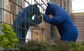Lawrence argent designed the statue commonly referred the big blue bear statue at the colorado convention center is actually titled i see what you mean. peering through the windows of the convention center. Big Blue Bear Sculptor Lawrence Argent Died After Liposuction