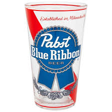Pabst blue ribbon can art concept 2020. Pabst Blue Ribbon 815275 Pabst Blue Ribbon Logo Single Pub Pint Glass Walmart Com Walmart Com