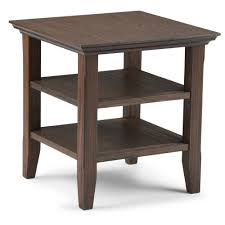 The Charlton Home Horace End Side Table Is A Simple Piece In Contemporary Style With Two Extra Shelves For Additio Rustic End Tables Wood End Tables End Tables