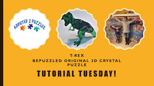 The velociraptor head comes from the extra large velociraptor. T Rex 3d Crystal Puzzle Tutorial By Bepuzzled Youtube