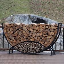 Shelterit Shelterit 8 Ft Firewood Log Rack With Kindling Wood Holder Rounded 21218 The Home Depot In 2020 Firewood Logs Firewood Storage Firewood Storage Outdoor