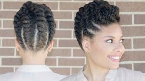 By incorporating twists, you will be able to extend your natural hair follicles while protecting your locks all at the same time. Flat Twist Updo Protective Style Youtube